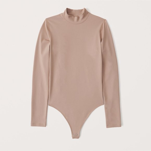 Abercrombie softAF Long-Sleeve Seamless Mockneck Bodysuit - Picture 2 of 2